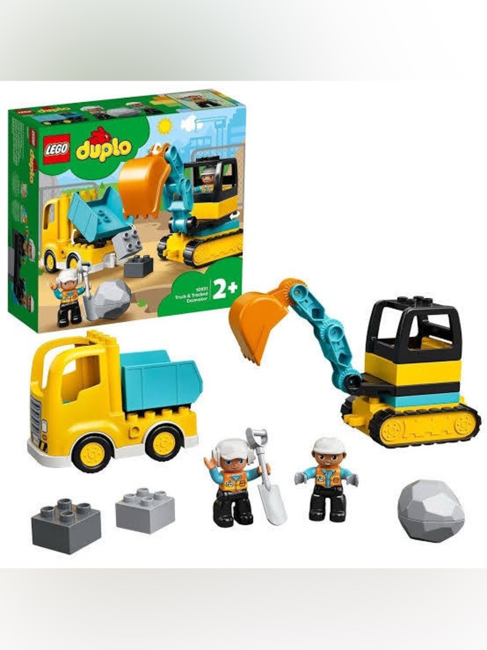 Lego Duplo Yellow Truck and Blue Dump Excavator Set 10931